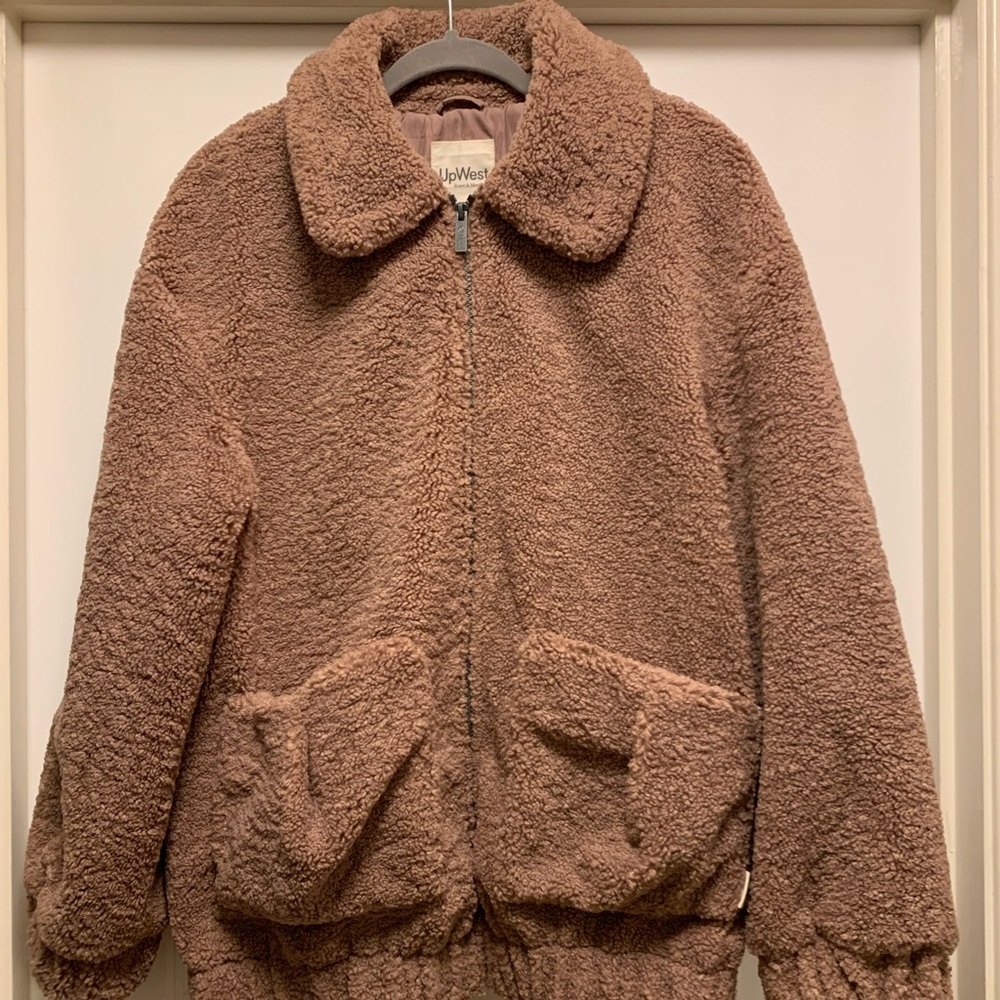 NWOT UpWest Mauve Sherpa Jacket